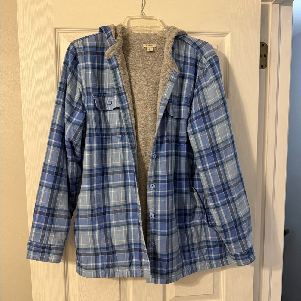 LL Bean - Plaid Shacket with Buttons
